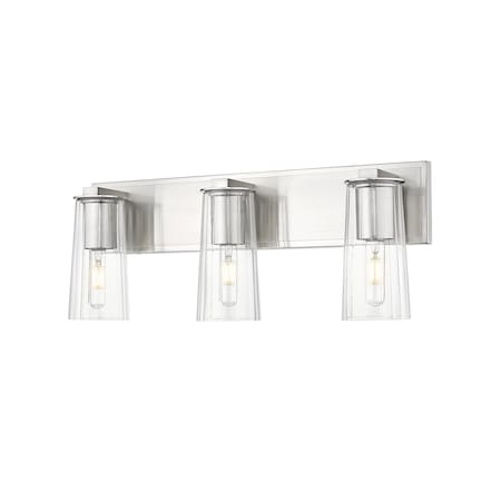 Z-Lite Titus 3 Light Vanity, 24in. W x 9.5in. H, Brushed Nickel 826-3V-BN